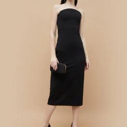 Ginger by Lifestyle Black Solid Dress-image-92