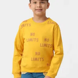 Kate & Oscar Unisex Mustard Cotton Printed Full Sleeves Sweatshirts-image-26