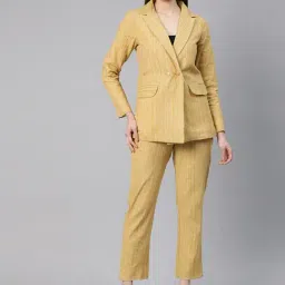 Cottinfab Yellow Cotton Stripes Co-Ord Set-image-23