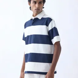 WES Casuals by Westside Navy Relaxed-Fit Cotton-Blend Polo T-Shirt-picture-19