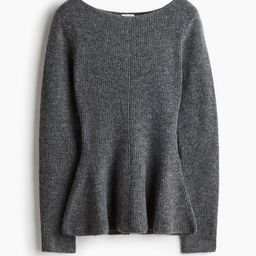 H&M Rib-Knit Peplum Top-picture-19
