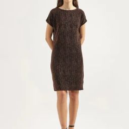 United Colors of Benetton Black Self Design Dress-image-90