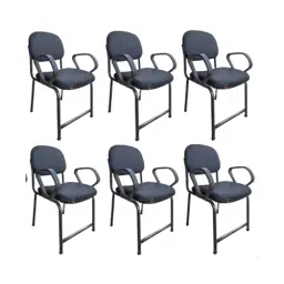 MR Plastic Visitor Chair Black (Set of 6 Pcs)-44