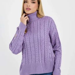 Styli Purple Plain Sweater-image-54