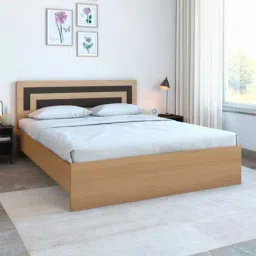 Nilkamal Cyril Teak Brown Engineered Wood Queen Bed Without Storage-image-29