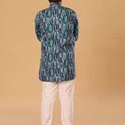 The Mini Trunk Boys Abstract Printed Kurta with Pyjama image 4