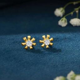 P.N.Gadgil Jewellers 22KT (916) BSI Gold Petal Pops Earring-image-50