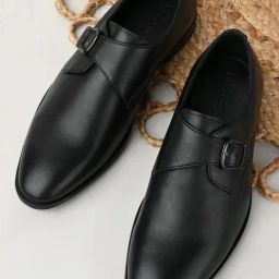 Regal Men's Black Monk Shoes-picture-10