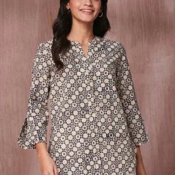Fabindia Blue-Beige Quilted Jacket-picture-19
