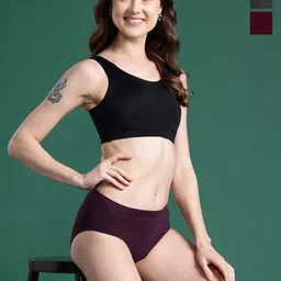 DressBerry Pack of 3 Mid-Rise Hipster Briefs-image-5