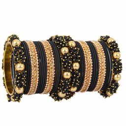 nmii Set Of 40 Gold-Plated Zircon Studded Chuda Bangles image 2