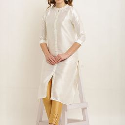 Moda Rapido Women Gold Textured Comfort Trousers-picture-45