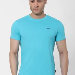 Jack & Jones Men Blue Solid Round Neck Lounge T-shirt-image-13