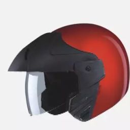 Studds Cherry Red Large (580 mm) Open Face Helmet, Ninja Concept Eco-image-57