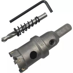 uptodatetools Hole Saw Cutter Drill Bit Masonry Type Round Shank 25 mm Diameter Black Finish-46
