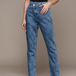 bebe Women Denim Daze Straight Fit High-Rise Jeans-image-24