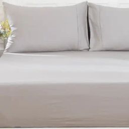 Maspar Light Grey 100% Cotton 200 TC Bed Sheet Set-picture-39