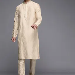 Manyavar Men Cream-Coloured Kurta with Churidar-image-42