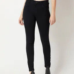 Miss Chase Women Black Slim Fit High-Rise Clean Look Jeans-image-6