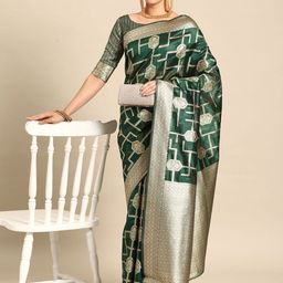 Anouk Rustic Woven Design Zari Organza Banarasi Saree-picture-37