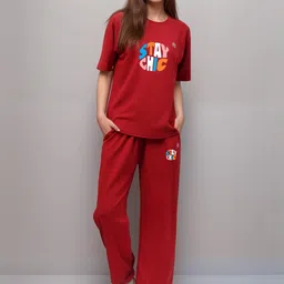 FITIN OUTFIT Women T-Shirt & Trousers Co-ords-picture-7