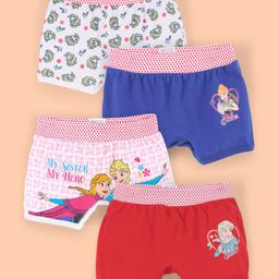 Bodycare Cotton Shorts Disney Frozen Print Pack of 4 - Red & Pink-image-21