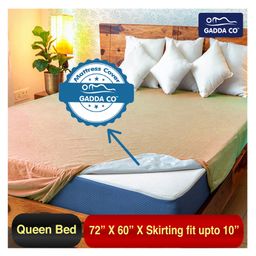 Gadda Co Bamboo Waterproof Bed Topper Queen Size  - Beige-image-90