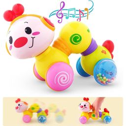 PLUSPOINT Cute Caterpillar press n go toy with Music & Light Baby Crawling Toy-13