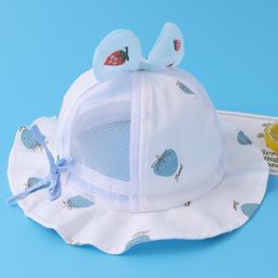 Babyhug Bucket Hat Strawberry Print - Blue-image-27