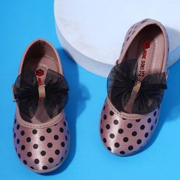 Minesole Polka Dots & Bow Detailed Ballerinas -  Pink-image-72