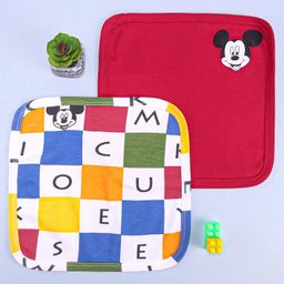Babyoye Disney  Hand & Face Towel With Mickey Mouse Graphic Pack of 2 L 28 x B 28 cm - Multicolor-picture-17