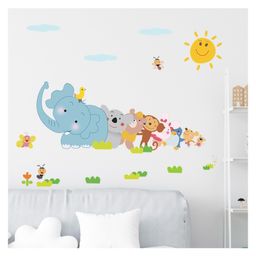 Jaamso Royals Beautiful Cartoon Animals Butterflies Sun Wall Sticker-image-16