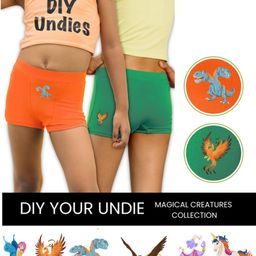 THE COVER UP PROJECT Pack Of 2 DIY Bloomers - Orange & Green-image-61