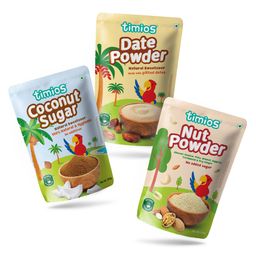 timios Combo Pack of Coconut Sugar Date Powder & Nut Powder - 100 g Each-image-3