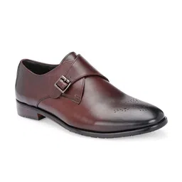 Harrykson London Men Formal Monk Shoes Italian Leather Single FormalShoe-image-66