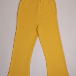Totle Cotton Problems What Text Printed Pant - Yellow image 3