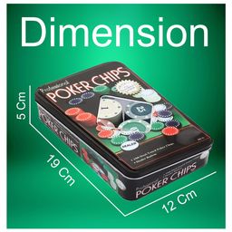 VGRASSP 100 Pcs Poker Chips Set With 1 Dealer Button For Poker Game Toy For Kids, Adults - Packed In Tin Case With Instruction Manual - Have More Fun And Enjoyment With Family And Friends image 3