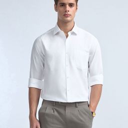Arrow Men Liberty Classic Fit Solid Spread Collar Pure Cotton Formal Shirt-picture-17