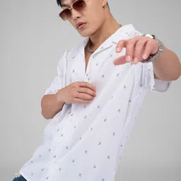 VASTRADO Men Classic Floral Opaque Printed Casual Shirt-image-97