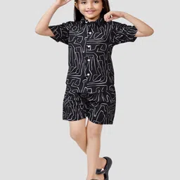 BAESD Girls Abstract Printed Shirt & Shorts Pure Cotton Clothing Set-picture-11