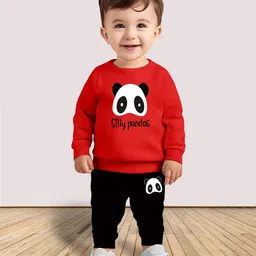 MITANSH Kids Graphic Printed Round Neck Sweatshirt With Trousers-image-75