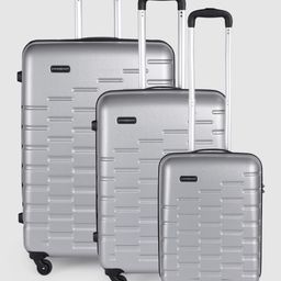 Aristocrat Fencer Pack of 3 Textured Trolley Suitcases - Cabin, Medium & Large-25