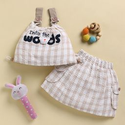 KIDZELLO Girls Embroidered Pure Cotton Top with Shorts-image-33