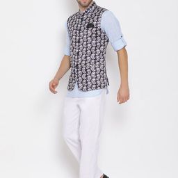 Hangup Men Multicoloured Printed Kurta with Pyjamas image 4
