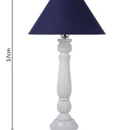 Homesake White Solid Handcrafted Bedside Standard Table Lamp with Shade image 5