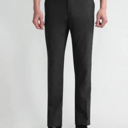 Arrow Grey Regular Fit Self Pattern Trousers-picture-12