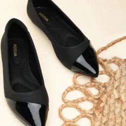Rocia by Regal Women's Black Flat Ballets-image-2