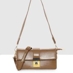 Esbeda Brown Solid Small Sling Handbag-image-28