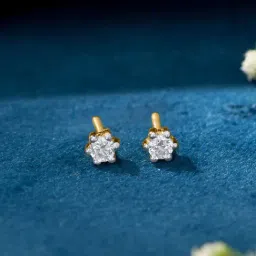 P.N.Gadgil Jewellers 22KT (916) BSI Gold Jewel Dot Earring-image-66
