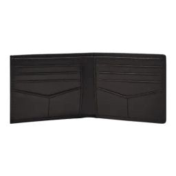 Fossil Black Derrick Small Leather Bi-Fold Wallet image 3